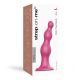 Strap-On-Me | Extra grote dildo voorzien van 3 geleidelijke kralen | Metallic Raspberry