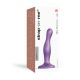 Strap-On-Me | Beginners siliconen dildo | Zachte intense stimulatie | Curvy Metallic Purple
